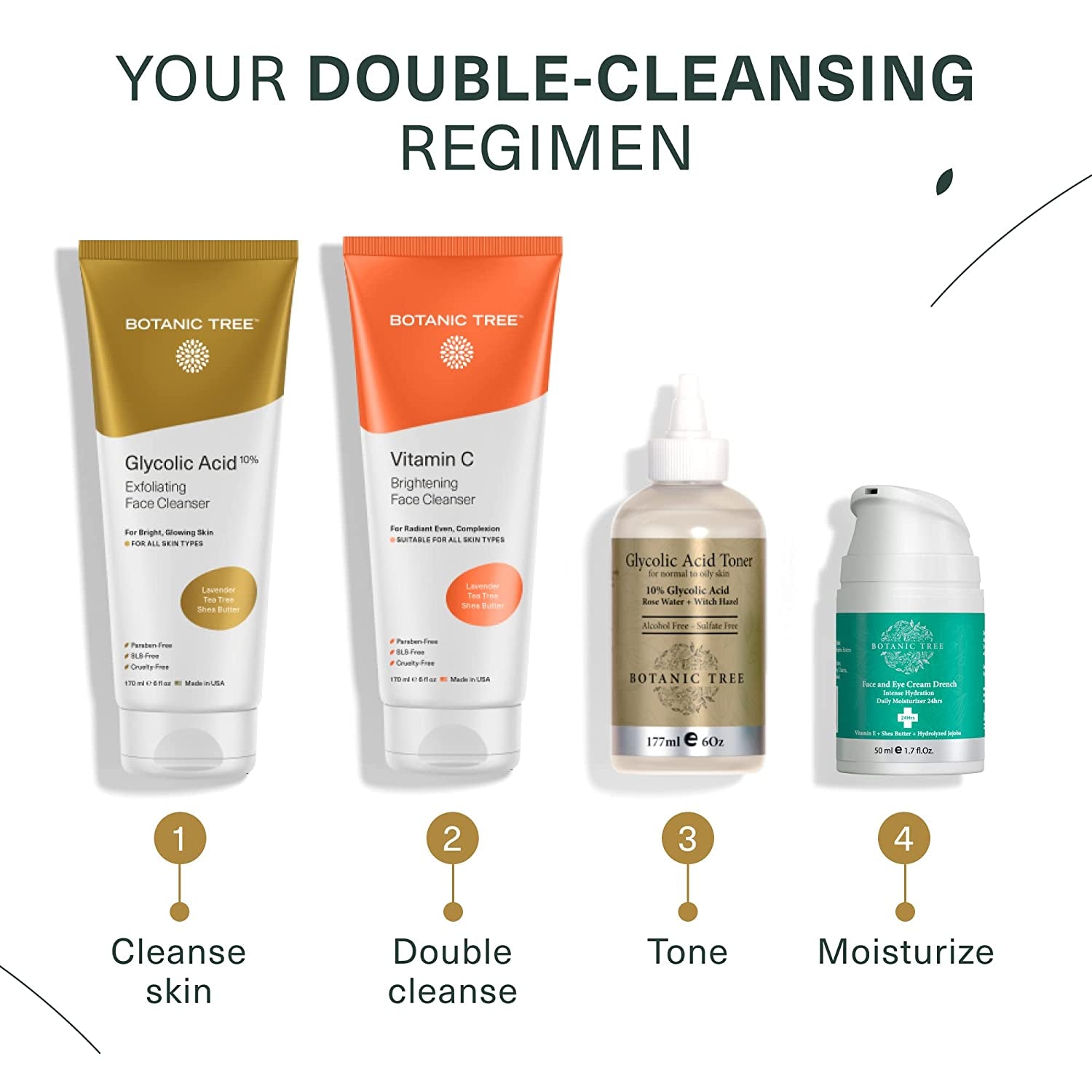 Glycolic Acid Face Wash, Exfoliating Facial Cleanser for Facial Skin Care